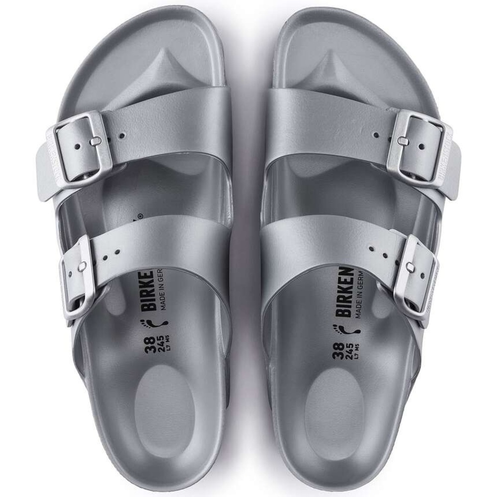 Birkenstock Arizona Essentials Metallic Silver Size 37 - Picture 2 of 13